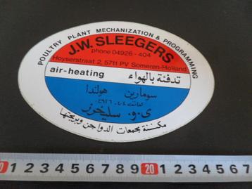sticker Someren J.W. Sleegers  Hoyserstraat 2  beschikbaar voor biedingen