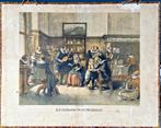 Een gezelschap op het Muiderslot / J. Mesker, Antiek en Kunst, Antiek | Schoolplaten, Ophalen, Geschiedenis