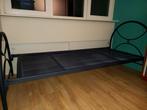 Metalen eenpersoonsbed met spiraalbodem, Huis en Inrichting, Ophalen, Gebruikt, 90 cm, Eenpersoons