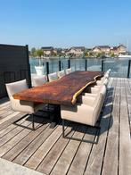SUAR HOUT I BOOMSTAM TAFEL I OP MAAT GEMAAKT GROTE VOORRAAD, Eikenhout, Ophalen of Verzenden, 75 cm of meer, Rechthoekig
