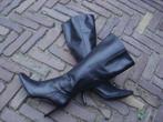 GRATIS VERZENDEN ZWARTE LEREN VINTAGE BLOKHAKLAARZEN 39, Hoge laarzen, Verzenden, Zwart, Zo goed als nieuw