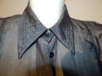 Versace jeans couture vintage blouse medusa knoop IT 46, Maat 38/40 (M), Verzenden, Versace, Grijs