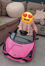 Roze Elektrische Kinderauto lamborghini, Ophalen, Zo goed als nieuw