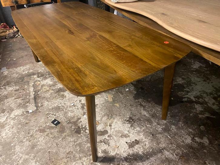 Deens Ovale Walnoot Tafel -220x106 Retro Stijl Nieuw, Huis en Inrichting, Tafels | Eettafels, Nieuw, 100 tot 150 cm, 150 tot 200 cm