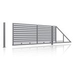 Nieuwe voorraad schuifpoorten 400x120cm horizontaal zwart, Met poort, Verzenden, Overige typen, Nieuw