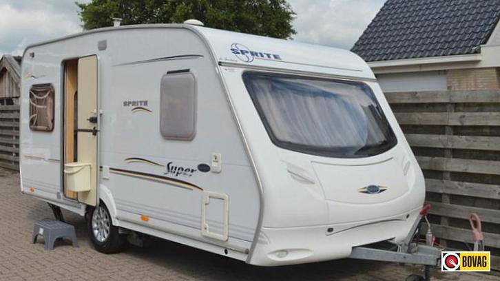 Sprite Super 450 CF incl. mover en voort., Caravans en Kamperen, Caravans, Bedrijf, tot en met 4, 1000 - 1250 kg, Rondzit, Sprite