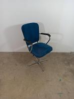 Vintage fana D3 bureaustoel blauw rib P. Schuitema, Blauw, Gebruikt, Ophalen of Verzenden, Bureaustoel