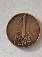 1 cent 1948  Wilhelmina, Postzegels en Munten, Munten | Nederland, Ophalen of Verzenden, Koningin Wilhelmina