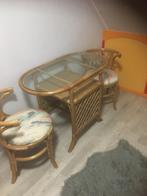 Rotan bamboe bistro set, Antiek en Kunst, Ophalen