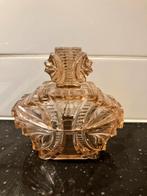 Vintage Bonbonnière Art Deco Roze Glas, Antiek en Kunst, Antiek | Glas en Kristal, Ophalen of Verzenden