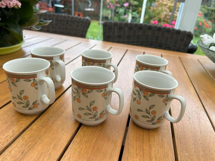 Set van 6 Art-Design Koffietijd kopjes, Huis en Inrichting, Keuken | Servies, Gebruikt, Kop(pen) en/of Schotel(s), Overige stijlen