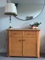 HOLLYWOOD REGENCY BAMBOO & STRAW CABINET, 1960S, Ophalen, Zo goed als nieuw, 25 tot 50 cm