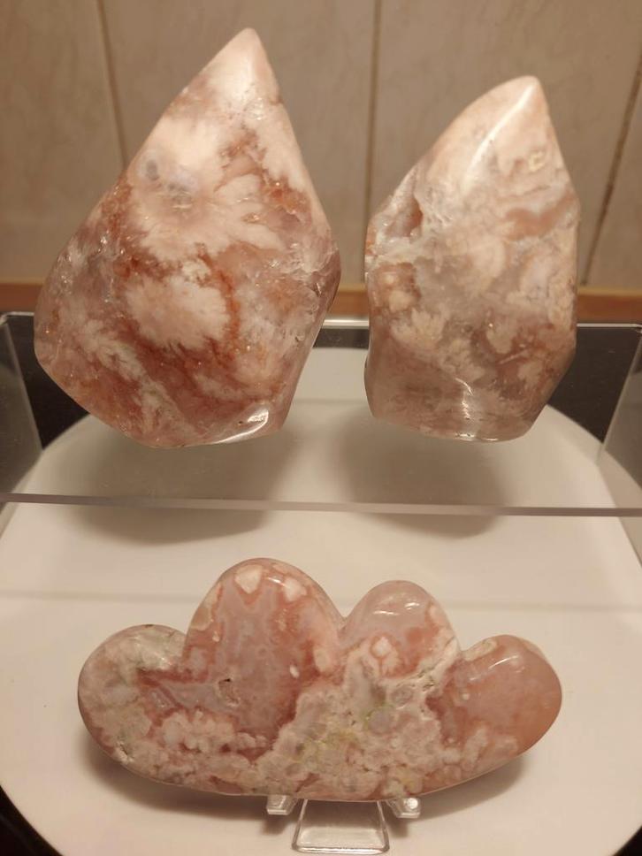 Schitterende Bloemagaat Edelstenen set, Sieraden, Tassen en Uiterlijk, Edelstenen, Zo goed als nieuw, Ophalen of Verzenden