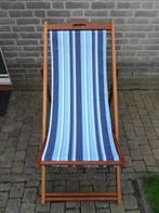 Vintage strandstoel ligstoel klapstoel, Tuin en Terras, Nieuw, Hout, Ophalen, Verstelbaar