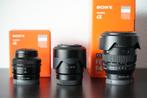 Sony lenzen: 20-70mm f4 G, 55mm f1.8, 40mm f2.5 G als nieuw!, Ophalen of Verzenden, Zo goed als nieuw, Standaardlens, Zoom