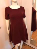 Yessica c&a jurk rood structuur burgundy maat L oto 51cm, Verzenden, Maat 46/48 (XL) of groter, Zo goed als nieuw, C&A