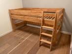 Houten halfhoogslaper / eenpersoonsbed - Zo goed als nieuw, Kinderen en Baby's, Kinderkamer | Bedden, Ophalen, 85 tot 100 cm, Zo goed als nieuw