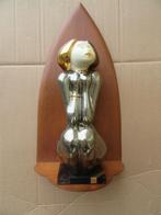 art deco Galos Porseleinen beeld van vrouw 1988, Ophalen of Verzenden