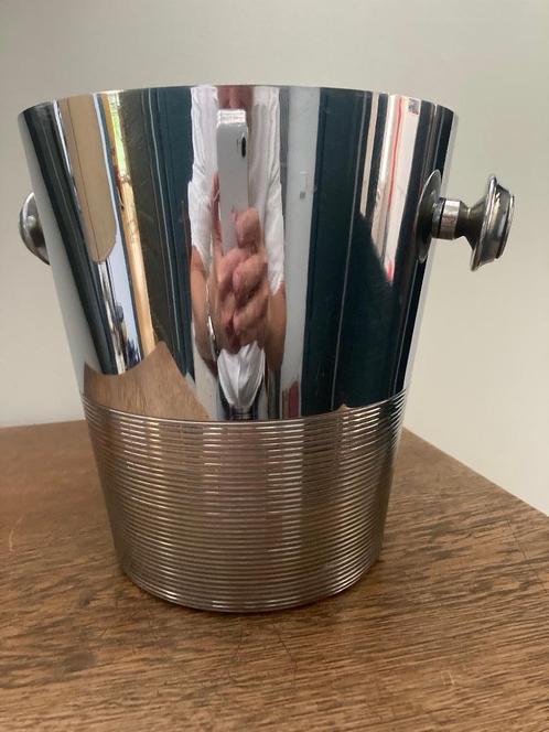 Verchroomde champagnekoeler wijnkoeler Tete & Leroy koeler, Huis en Inrichting, Woonaccessoires | Wijnrekken, Gebruikt, Minder dan 50 cm