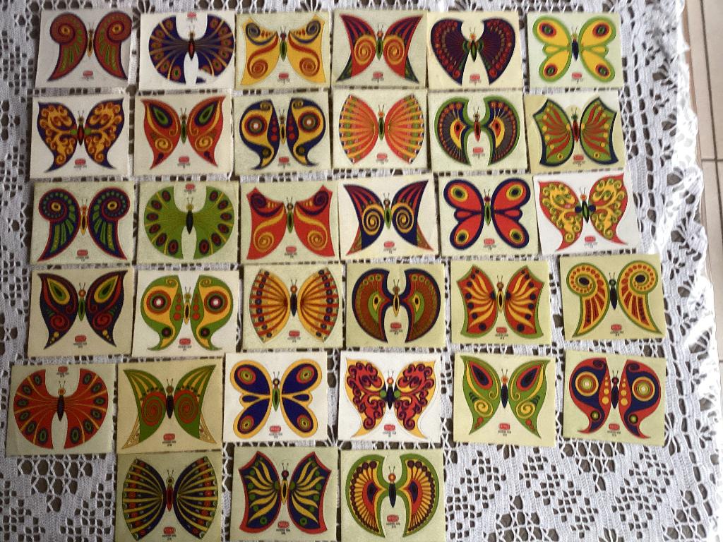 33 stickers vlinders RIZLA CHEWING GUM, Ophalen of Verzenden, Gebruikt, Meerdere stickers