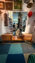 Mooie vintage kaptafel 3 luik, Huis en Inrichting, Tafels | Kaptafels, Ophalen, Zo goed als nieuw, Hout