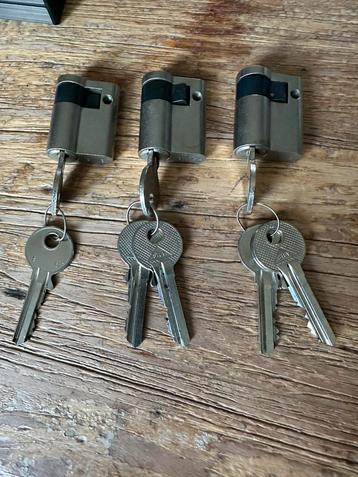 Set van 3 gelijksluitende STUV cilinders – met 8 sleutels beschikbaar voor biedingen