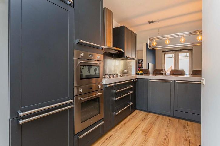 Complete hoekkeuken met apparatuur, Huis en Inrichting, Keuken | Complete keukens, Gebruikt, Grijs, Ophalen