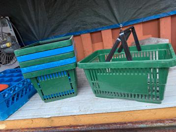 Winkelmandjes - Groen/Blauw 6 stuks supermarkt winkel beschikbaar voor biedingen
