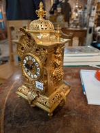 Antieke vuurvergulde bronzen pendule lenzkirch 26 cm hoog., Ophalen