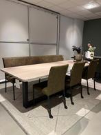 Set van 3 eetkamerstoelen met eetkamerbank in mosgroen, Overige kleuren, Info@vissermeubelen.nl, Nieuw, Nouvion