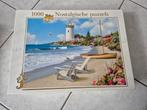 Notalgische strand puzzel – 1000 stukjes, Ophalen of Verzenden, 500 t/m 1500 stukjes, Zo goed als nieuw, Legpuzzel