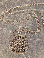Zilveren tasje met ketting, Ophalen of Verzenden, Zilver, Ketting