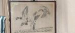 Antieke Tekening Eenden, Ophalen of Verzenden
