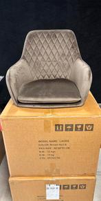 Laura Eetkamerstoel - Bruin Velvet - prijs per 4 stuks, Bruin, Nieuw, Ophalen of Verzenden, Metaal