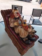 Clowns beeld met rotan bankje, Ophalen of Verzenden, Gebruikt, Overige typen