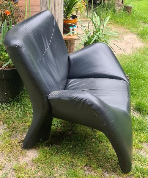 Design fauteuil Leolux Echnaton, Huis en Inrichting, Fauteuils, Leer, Ophalen