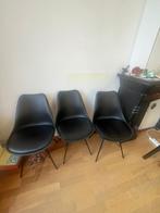 Leuke zwarte stoelen - 3x, Huis en Inrichting, Stoelen, Ophalen, Gebruikt, Drie, Zwart