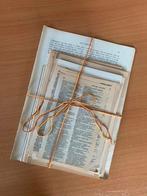 Vintage boek papier tekst 40 pagina’s, Hobby en Vrije tijd, Scrapbooking, Gebruikt, Ophalen of Verzenden