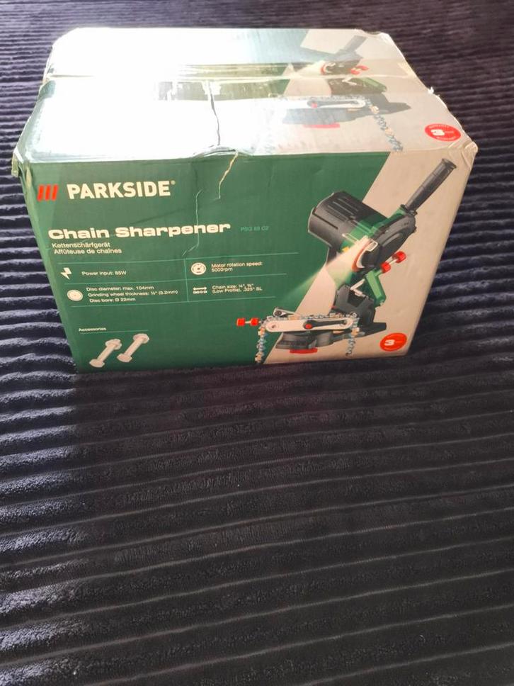 Parkside Kettingslijper - Nieuw in doos!, Doe-het-zelf en Verbouw, Gereedschap | Zaagmachines, Nieuw, Kettingzaag, Minder dan 600 watt