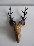 Wanddecoratie Hertenkop met gewei., Ophalen, Zo goed als nieuw, Metaal, Dierenbeeld