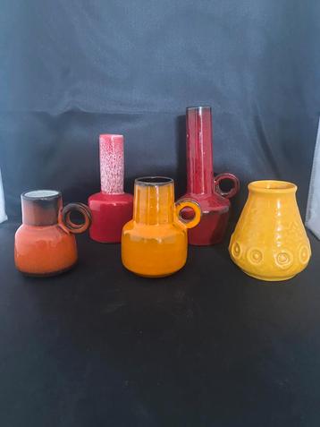 5 vintage mini West Germany vazen vaas Mid Century lava beschikbaar voor biedingen