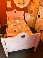 Origineel oud brocante Frans ledikant bed, Kinderen en Baby's, Kinderkamer | Bedden, Ophalen, 85 tot 100 cm, Gebruikt, Lattenbodem