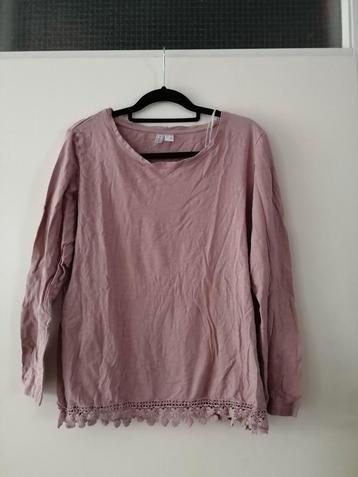 Oudroze longsleeve maat 44 46  beschikbaar voor biedingen