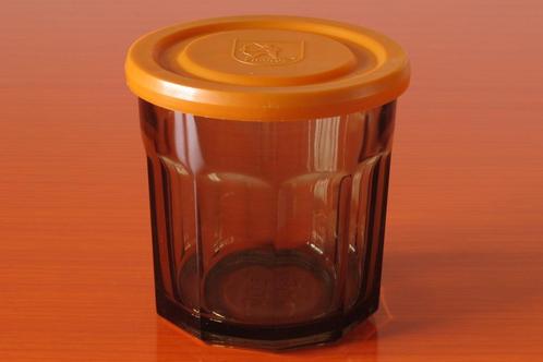 Retro vintage jaren 70 Arcoroc rookglas voorraadpot(ten), Huis en Inrichting, Keuken | Potten en Pannen, Gebruikt, Pot, Bus of Blik
