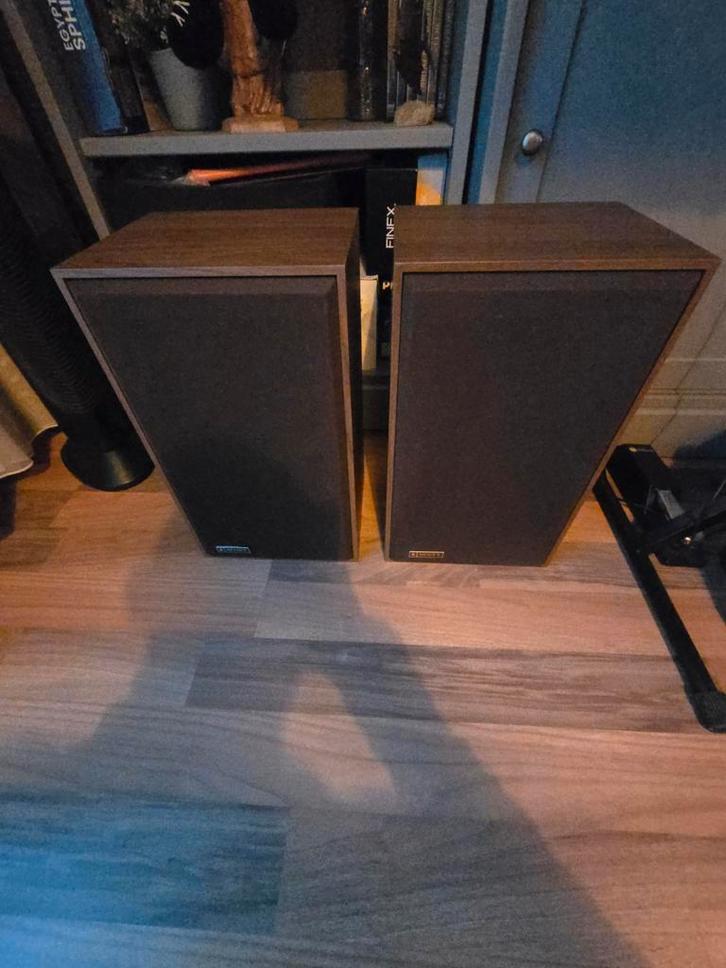Te koop mooie vinitage speakers scott. s176, Audio, Tv en Foto, Luidsprekers, Gebruikt, Front, Rear of Stereo speakers, Overige merken