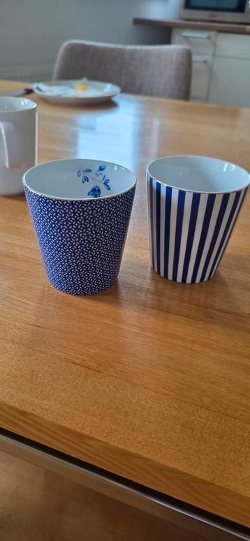 Koffie Kopjes,  blauw wit, mooie kleuren! beschikbaar voor biedingen