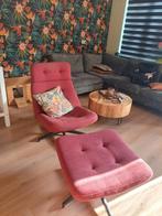 Ikea HAVBERG Draaifauteuil met Voetenbank - Roodbruin, Huis en Inrichting, Fauteuils, 75 tot 100 cm, Ophalen of Verzenden, Zo goed als nieuw