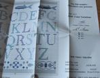 borduurpatroon van het alfabet met vissen en alfabet, Hobby en Vrije tijd, Borduren en Borduurmachines, Ophalen of Verzenden, Zo goed als nieuw