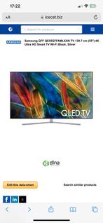 Samsun Qled tv 55 inch (strepen op scherm), 100 cm of meer, Samsung, Zo goed als nieuw, Ophalen