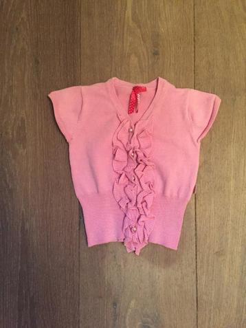 Roze truitje/spencer truitje korte vlindermouwtjes (Vinrose) beschikbaar voor biedingen